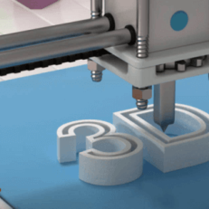 3D Printer prints 3D